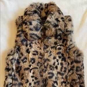 Real rabbit fur girls vest.